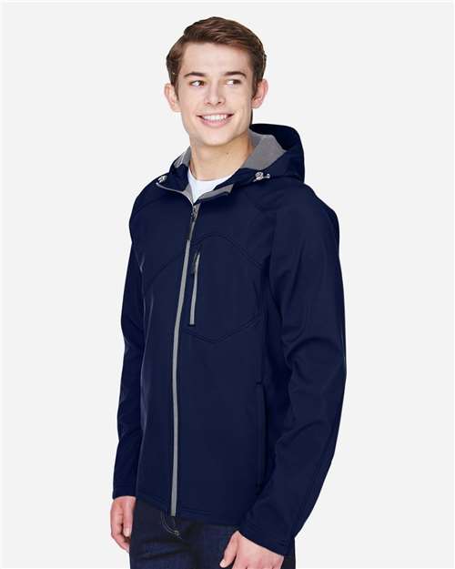 Men's Prospect Two-Layer Fleece Bonded Soft Shell Hooded Jacket - 88166 15