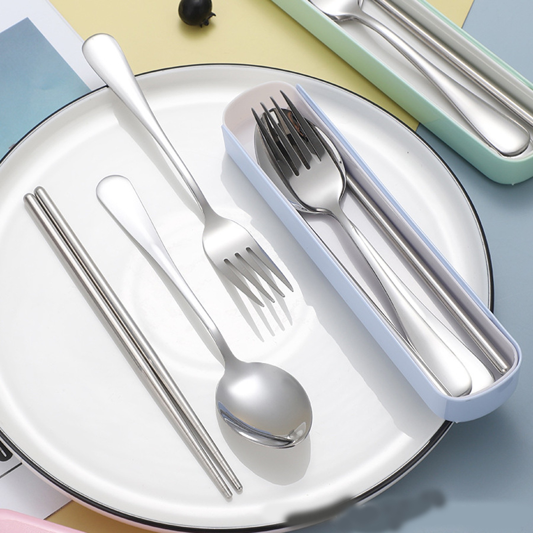 Three-Piece Set Of Stainless Steel Tableware 1