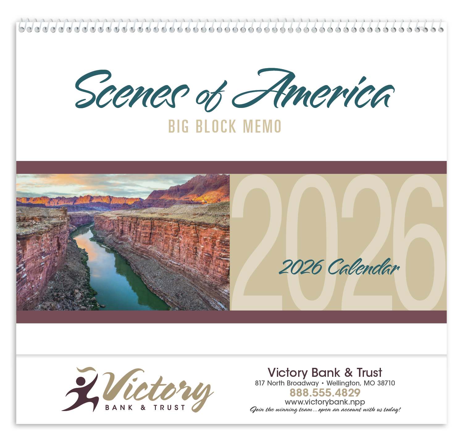 Triumph® Calendars Scenes of America Big Block Memo Calendar 73