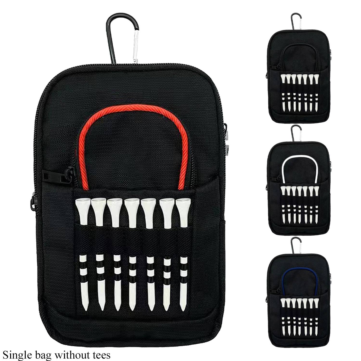 Multi Functional Nylon Golf Accessory Pouch w/ Carabiner 5
