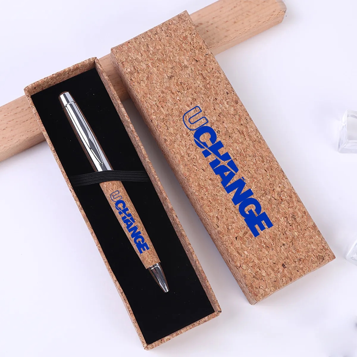Cork Barrel Click Ballpoint Pen In Gift Box 5