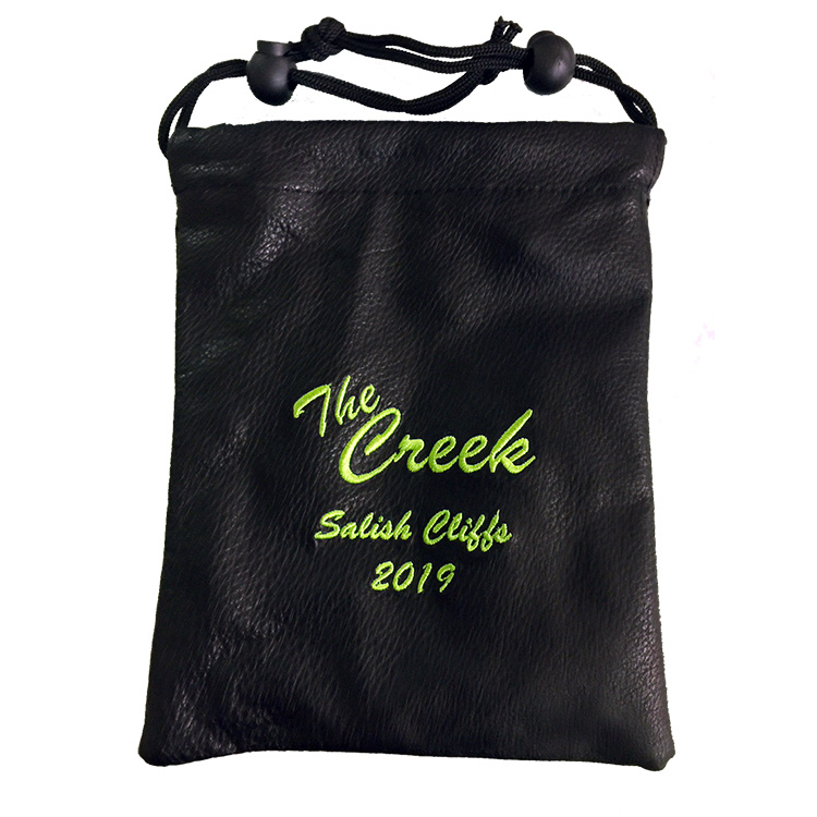 Leather Drawstring Valuables Pouch 4