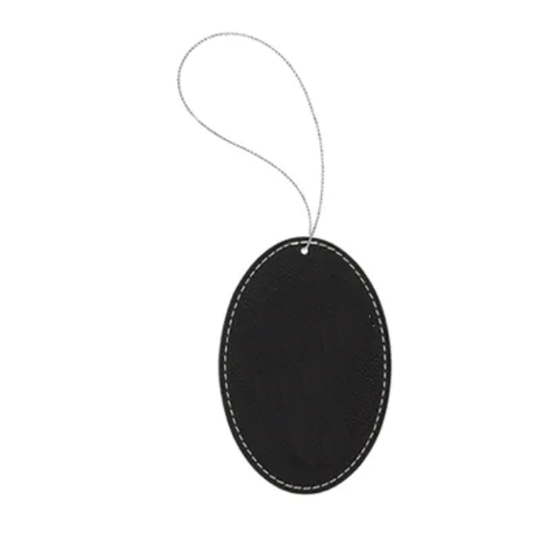 Leather Christmas Oval Shaped Hanging Ornament 6
