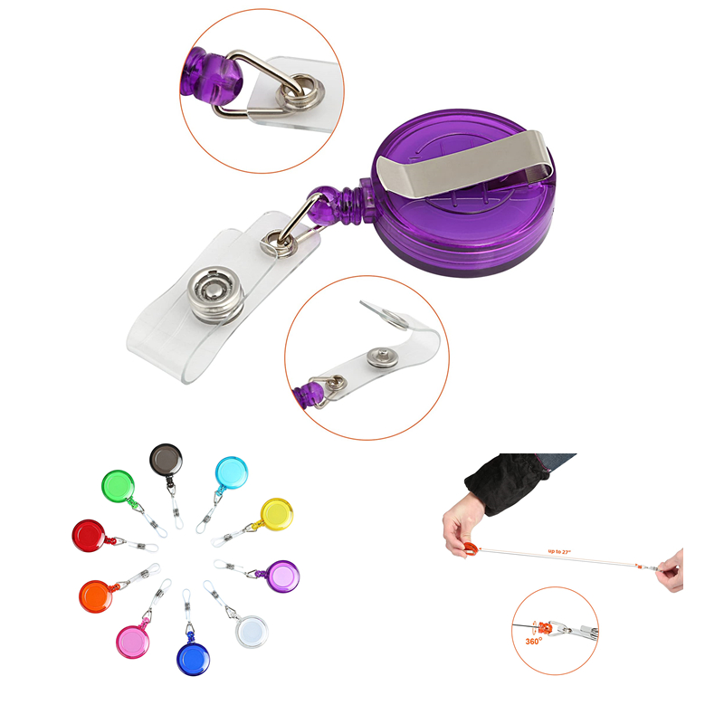 30" Cord Retractable Badge Holder With Clip 1