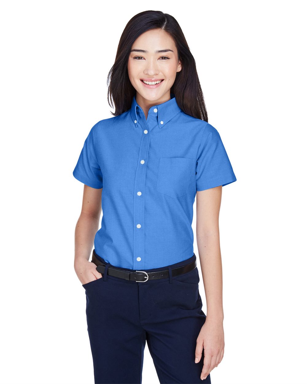 Women's Classic Wrinkle-Resistant Short Sleeve Oxford - 8973 3