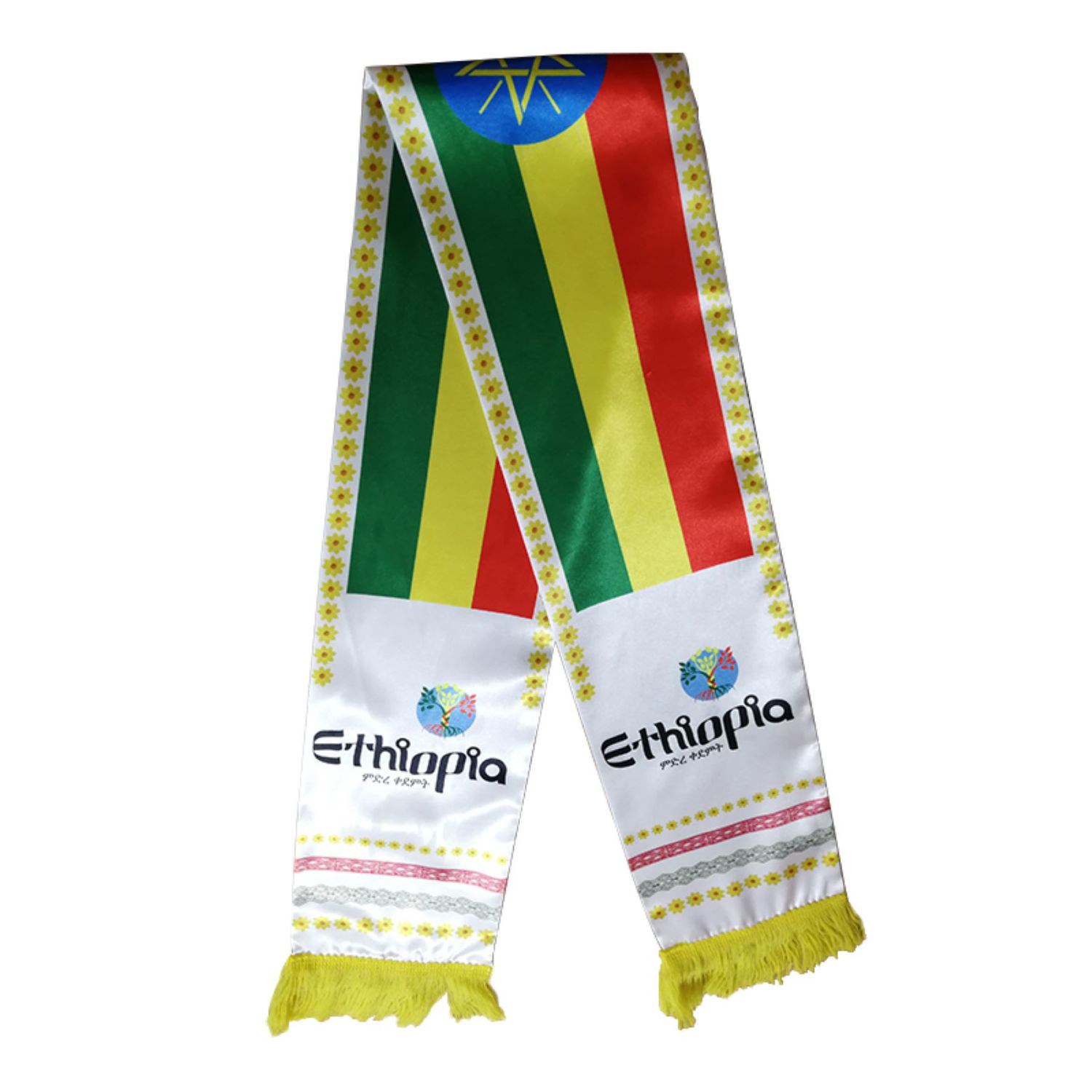Satin Summer Sublimation Printing Scarf w/ Tassel 5
