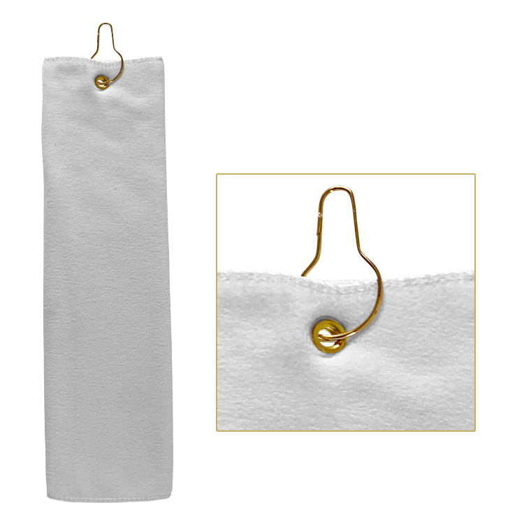 Small Custom Full Color Grommeted Tri-Fold Golf Towel 5