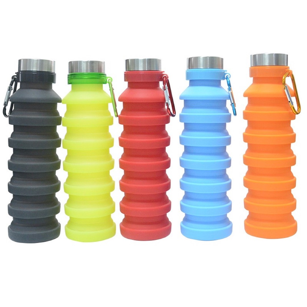 550ML/18 Oz Telescopic Silicone Water Bottle 2