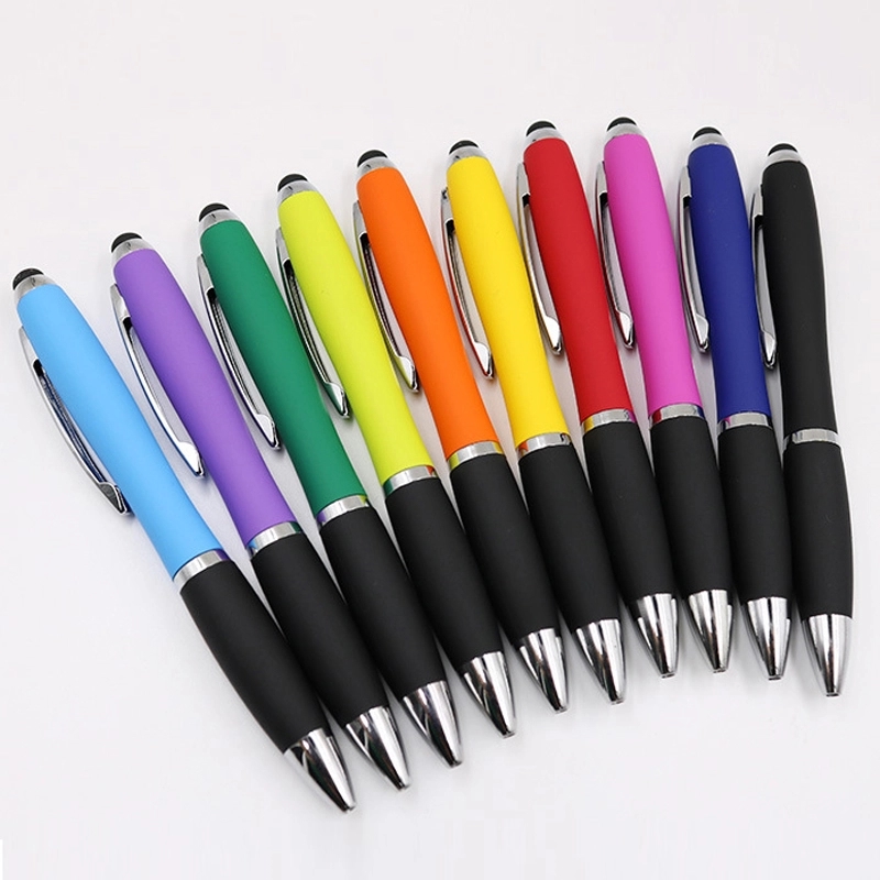 Plastic Ballpoint Pen With Touch Screen On Top 2
