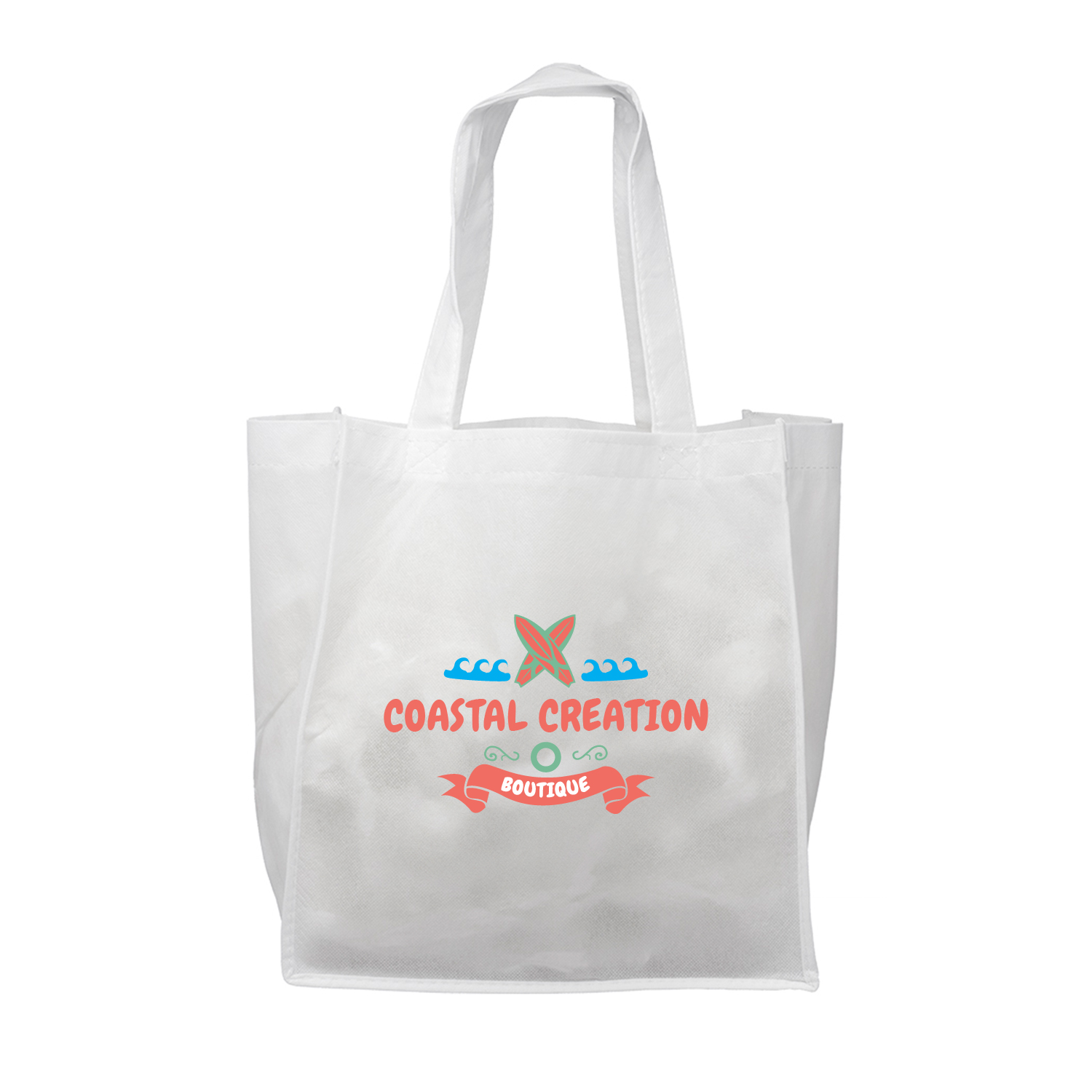 Clipper Non-Woven Grocery Tote Bag (Full Color Imprint) 12