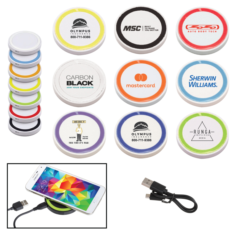 10w White Qi Wireless Puck Smartphone Charging Pad 1