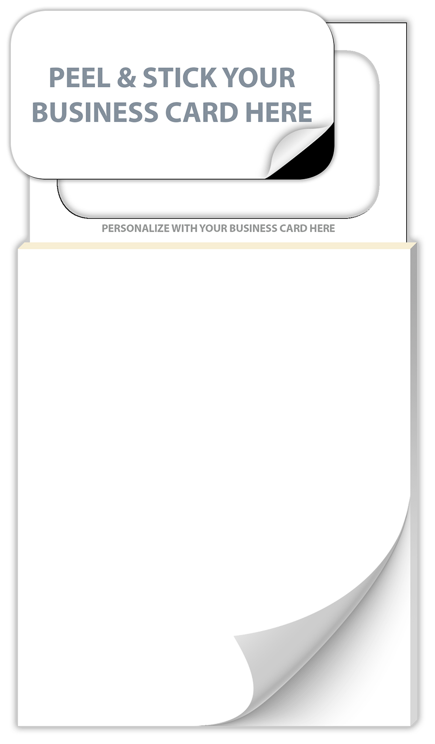 Magnetic Scratch Pad / Notepad (MBC) - Plain White Sheet (50 Sheet) 1