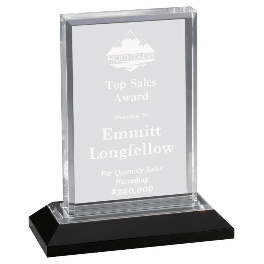 5X7 Silver Beveled Impress Acrylic Award