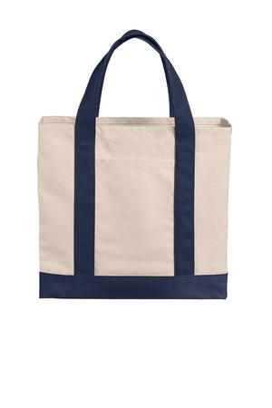 Cotton Canvas Two-Tone Tote