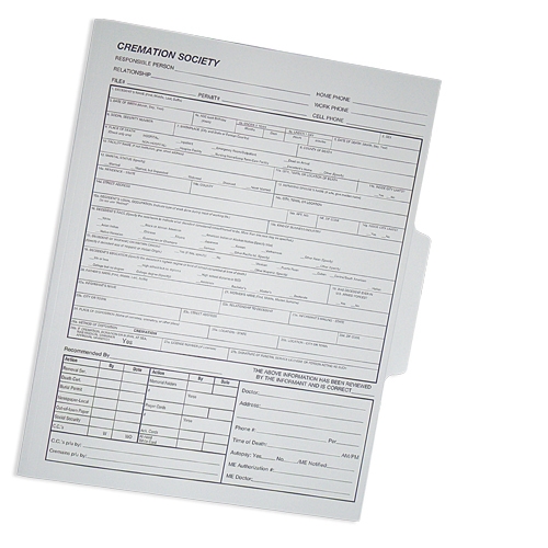 File Folder Letter Size - 2nd Tab Position - Printed with 1 PMS Color 3