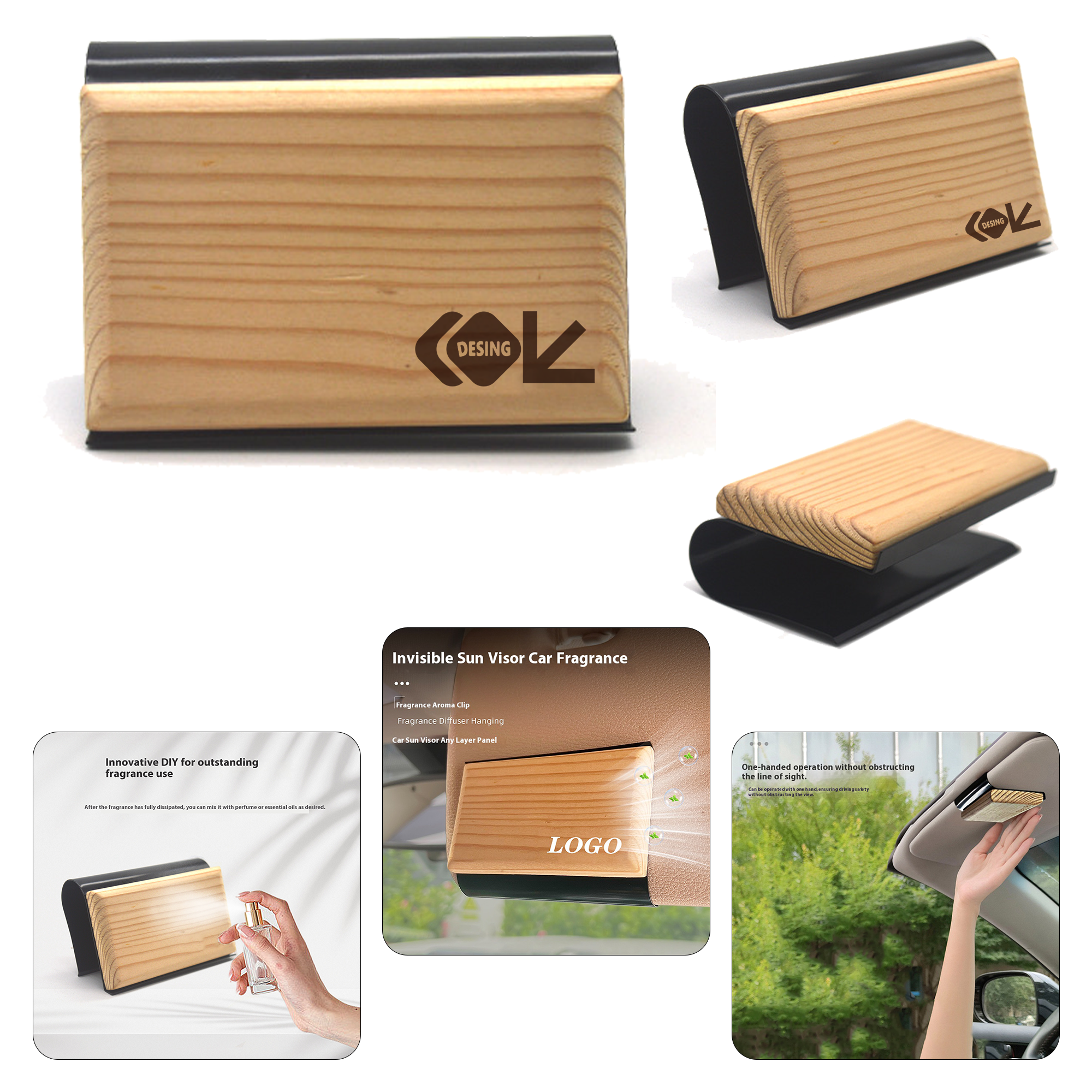 MOQ 50pcs Magnetic Visor Clip Air Freshener 3