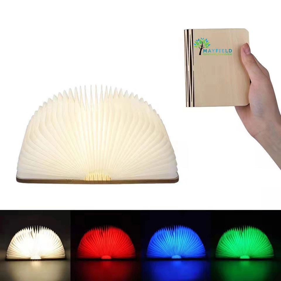 Wooden Folding Book Light 2