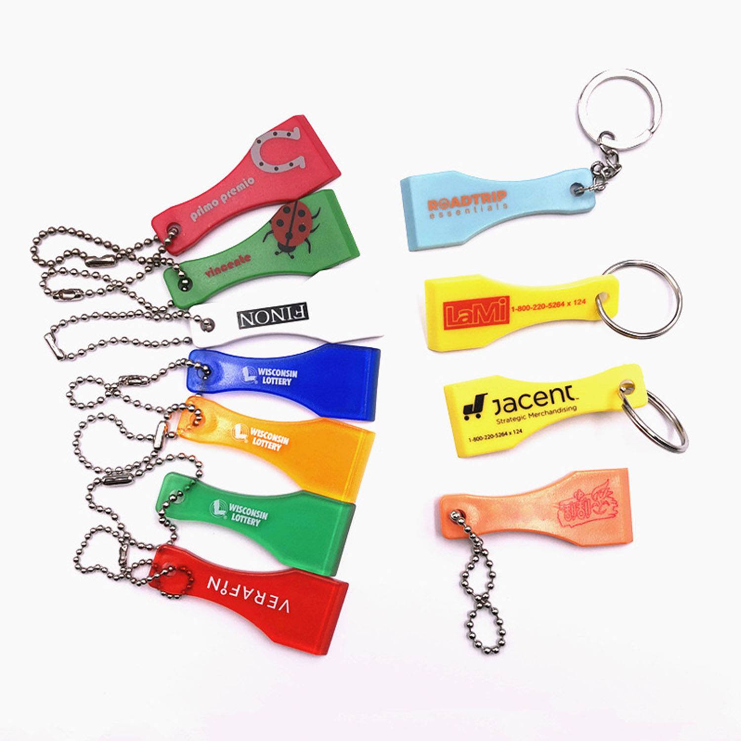 Plastic lottery scratch keychain 7
