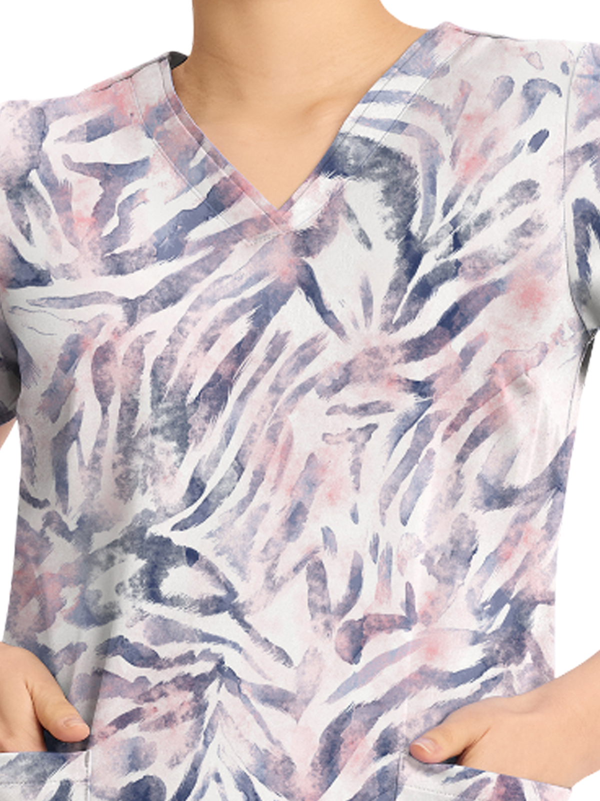 Healing Hands - Purple Label - Women's V-Neck Print Top 5