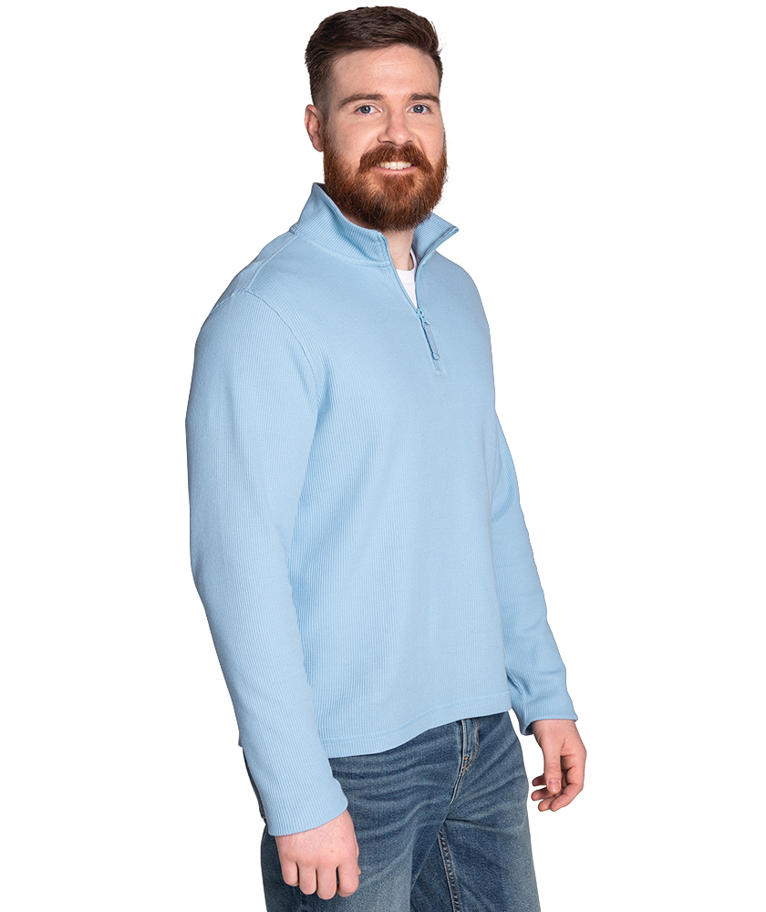 Men's Lightweight Waffle Quarter Zip Pullover 24