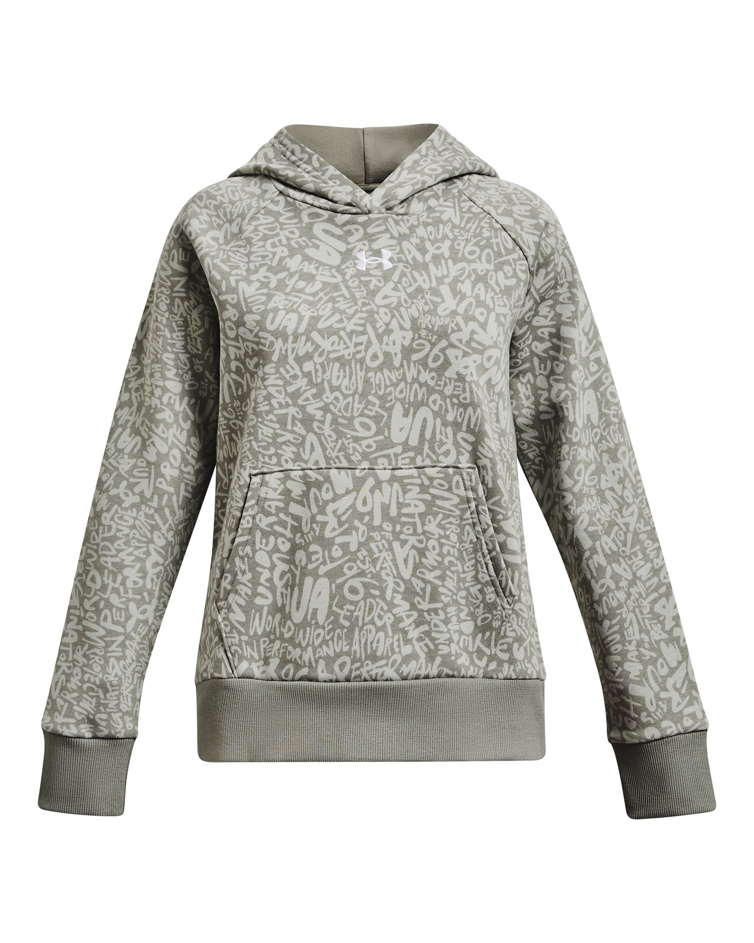 UA Rival Fleece Printed Girls' Hoodie, custom hoodie or sweatshirt with logo imprint 3