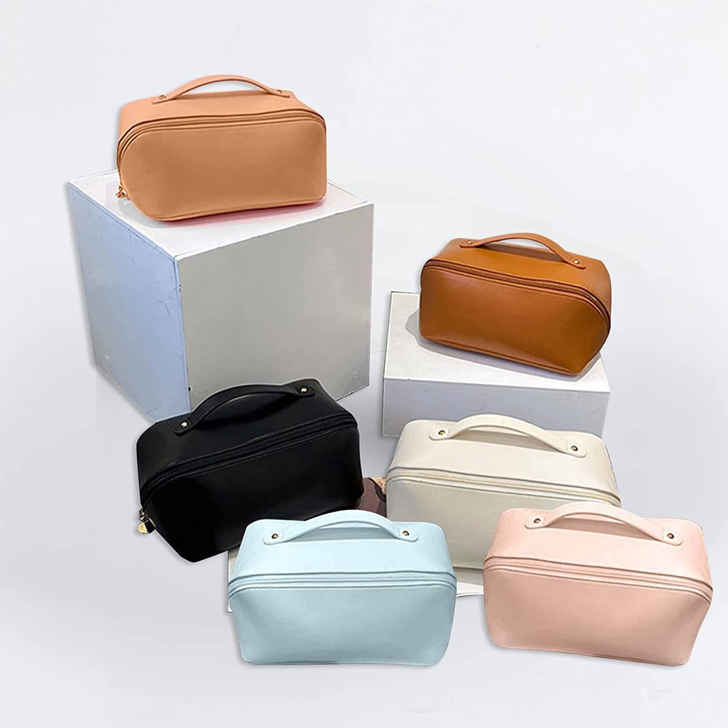 PU Leather Large Capacity Makeup Bag 6