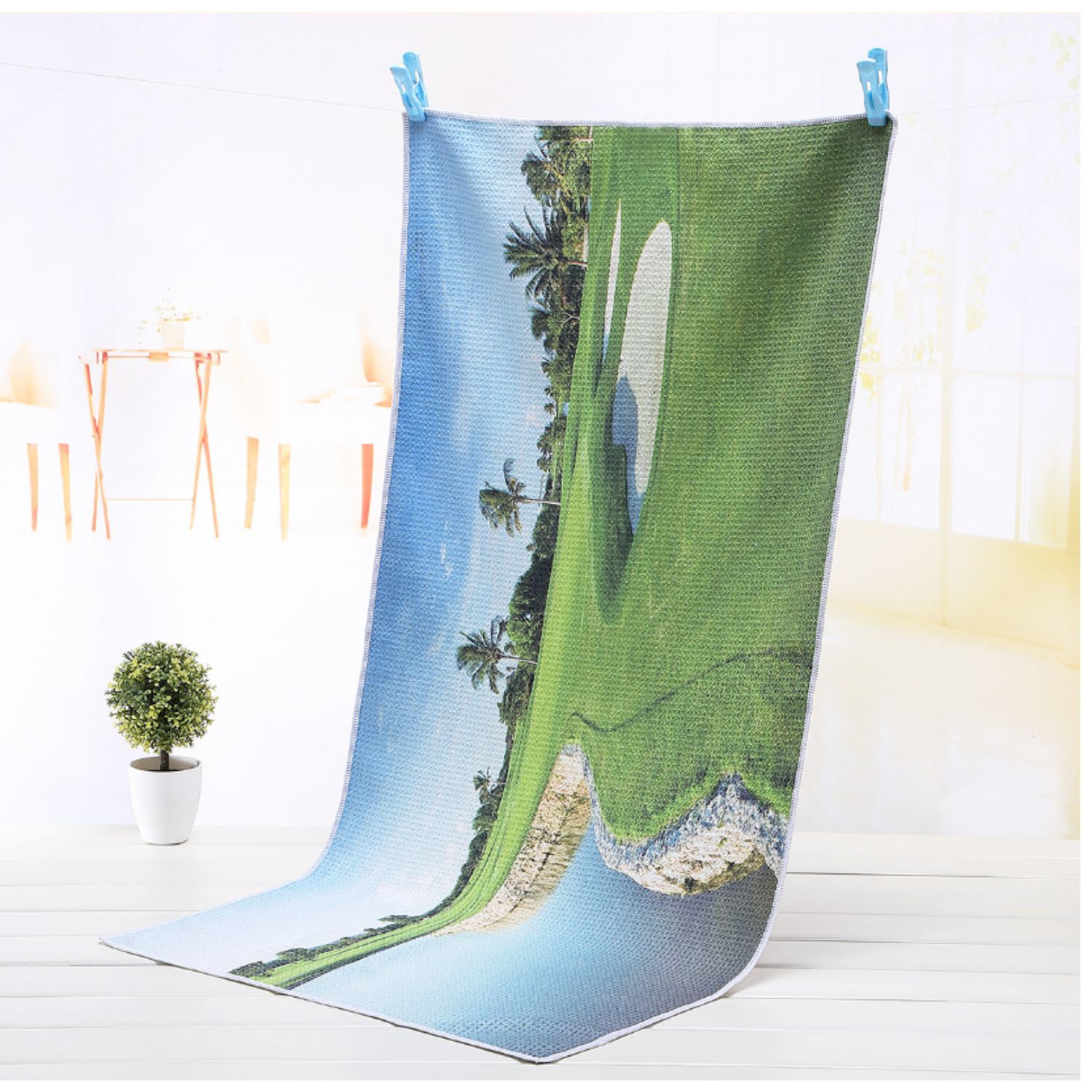 12"x 20" Sublimated Microfiber Waffle Golf Towels w/ Grommet & Carabiner 5