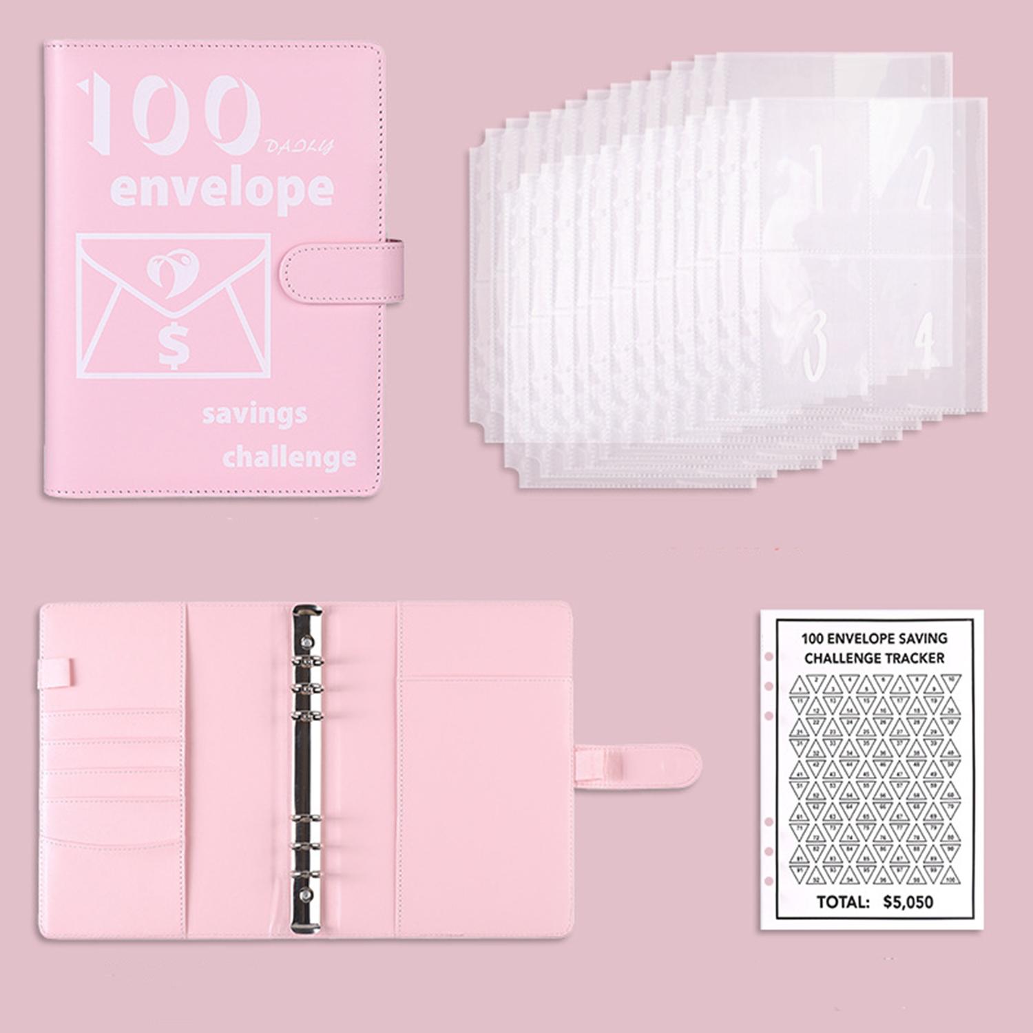 100 Envelopes Money A5 Saving Challenge Binder 7