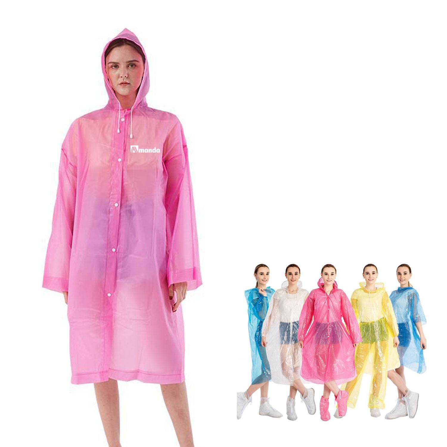 Disposable Plastic Raincoat 2