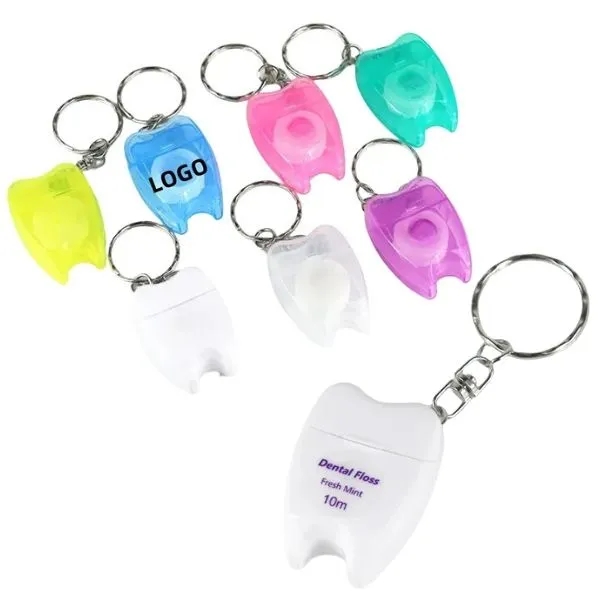Keychain Floss Container - Tooth Shape Design 10
