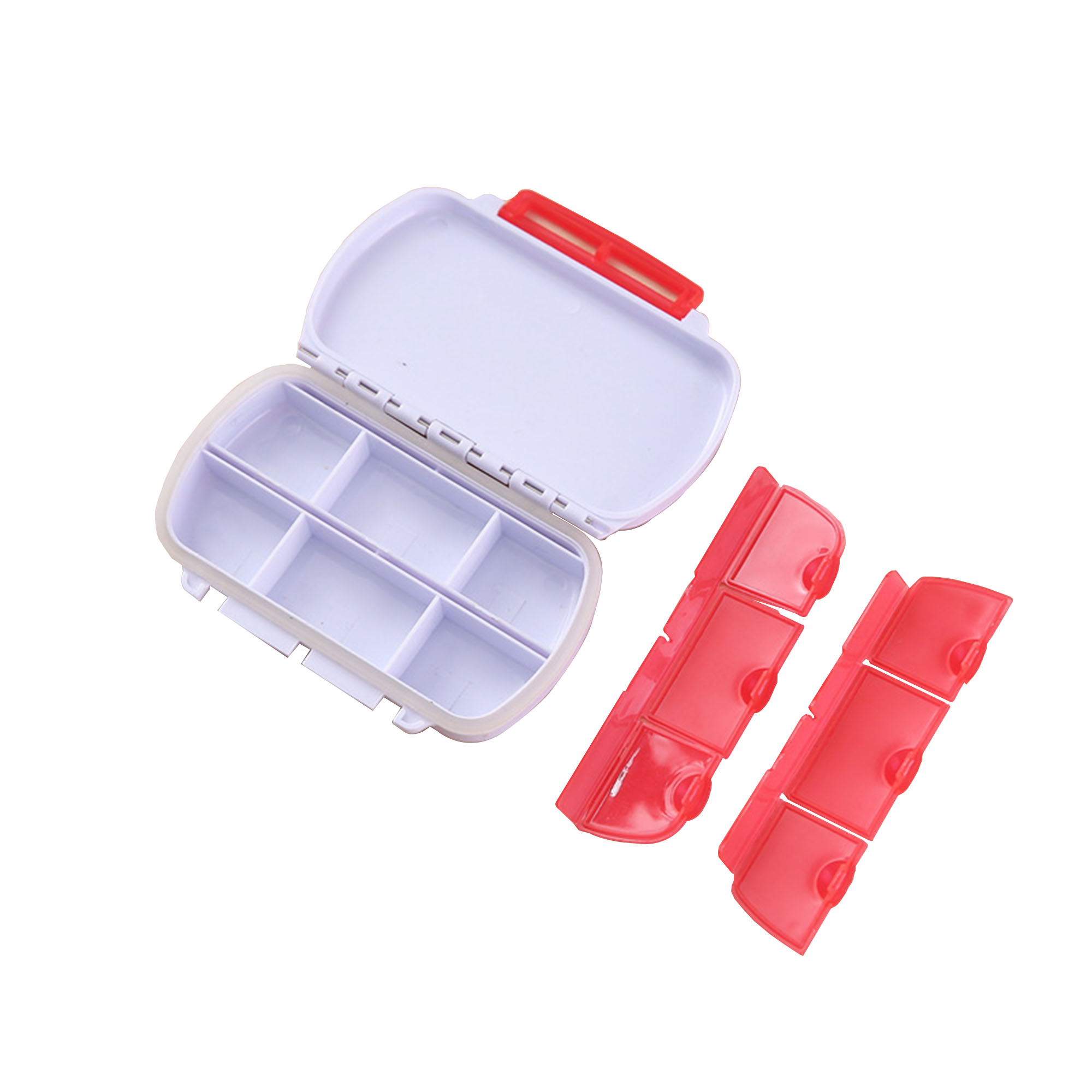 Rectangular 6-Grid Airtight Pill Organizer 3