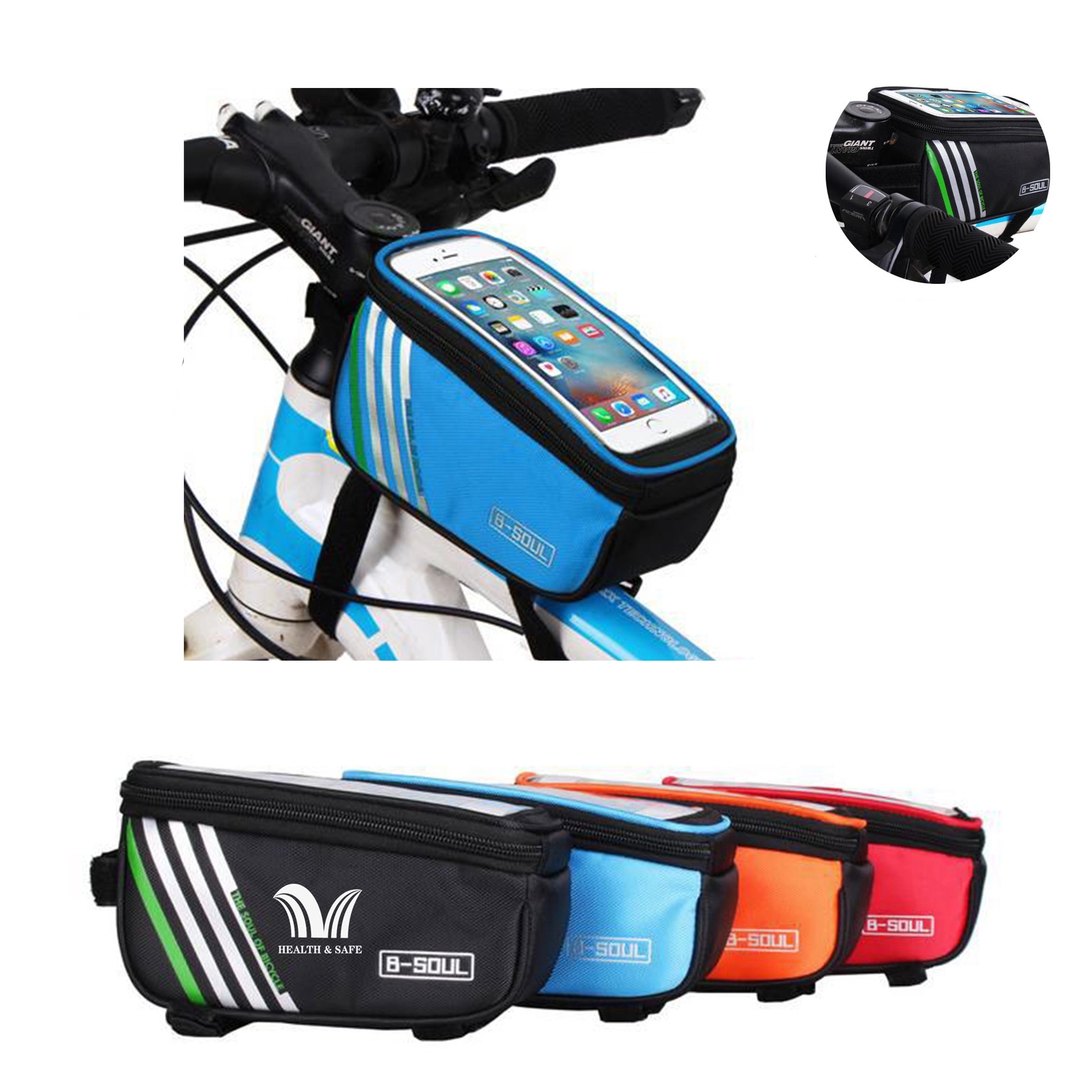 Bike Phone Front Frame Bag Bicycle Waterproof 1