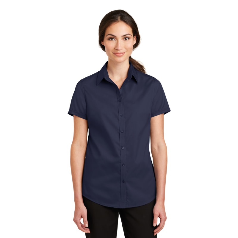 Port Authority Ladies Short Sleeve SuperPro Twill Shirt. 54