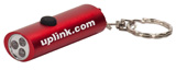 2 3/8" Red 3-LED Flashlight with Keychain 2
