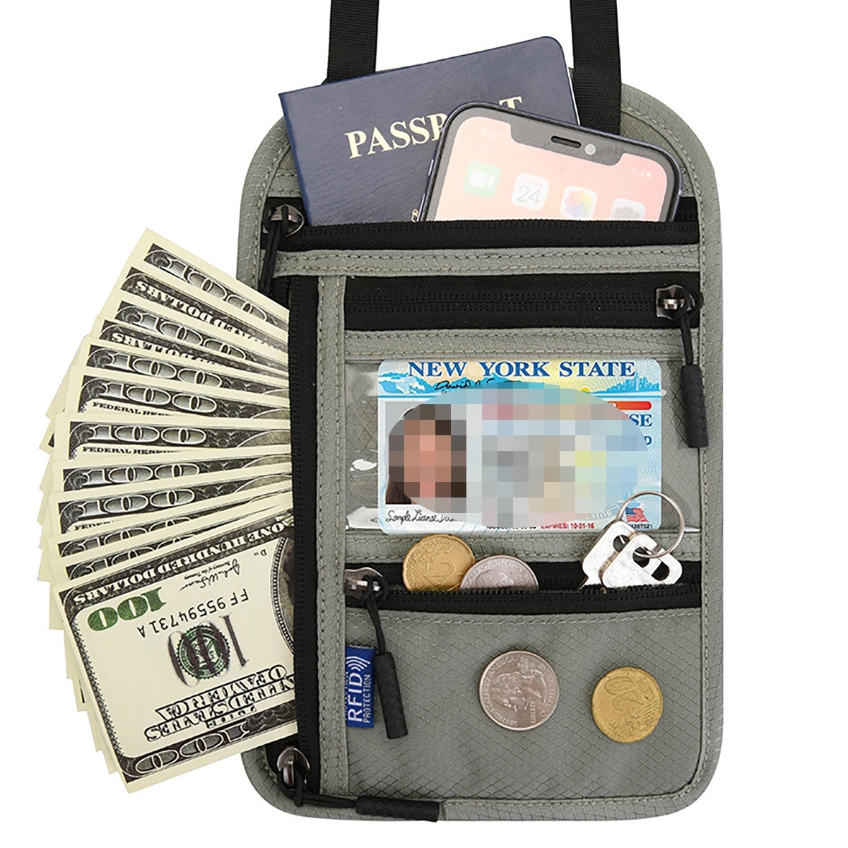 Multifunctional Halter Passport Bag Neck Wallet 5