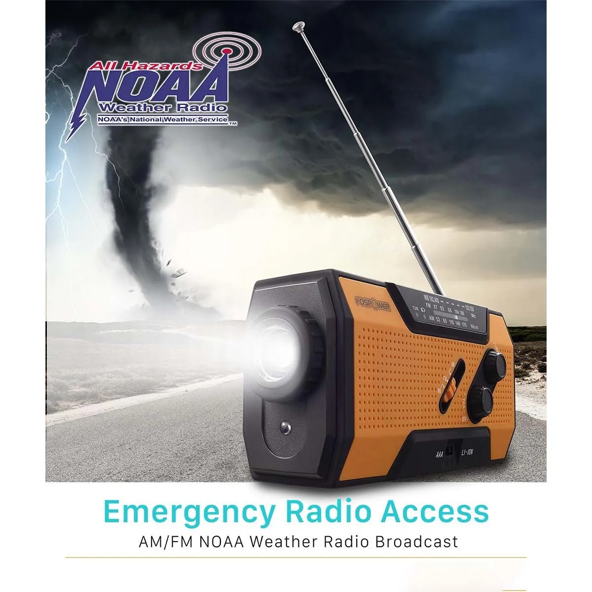 Emergency Weather Radio with 2000mAh Portable Power Bank 7
