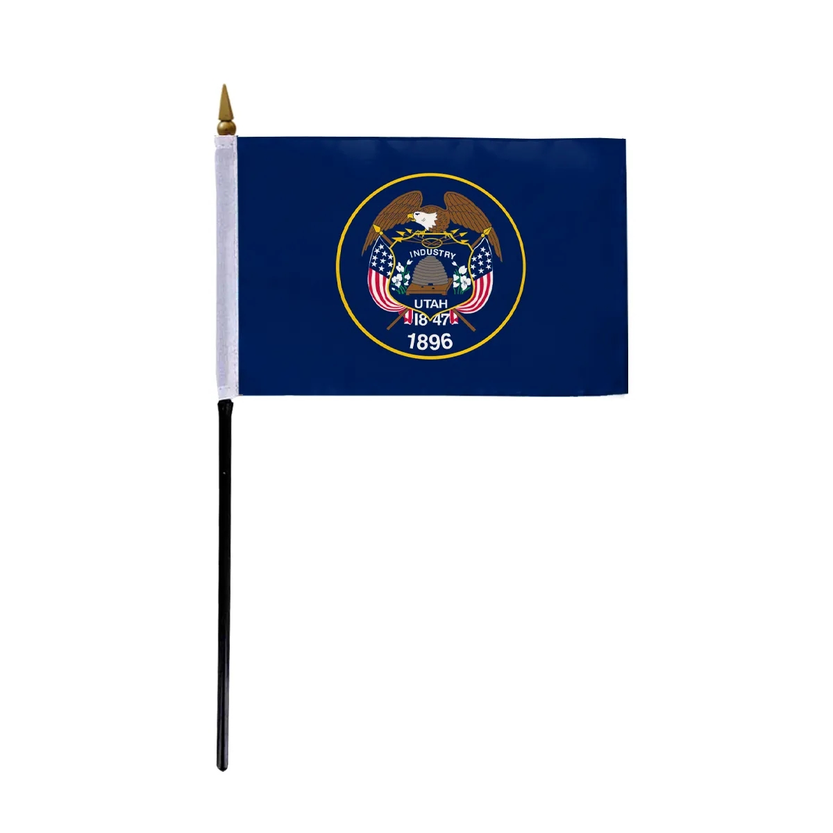 4"x6" & 12"x18'' Utah ePoly Printed Stick Flags 2
