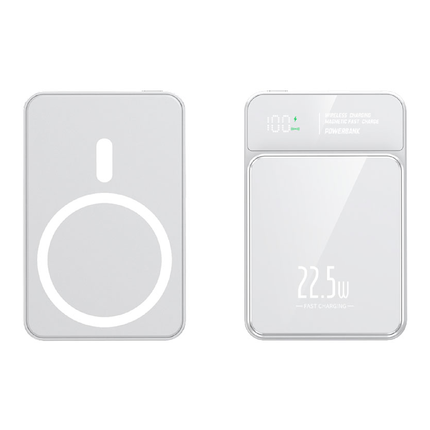 Digital Fast Charging Magnetic Wireless Power Bank - 5000 mAh 5