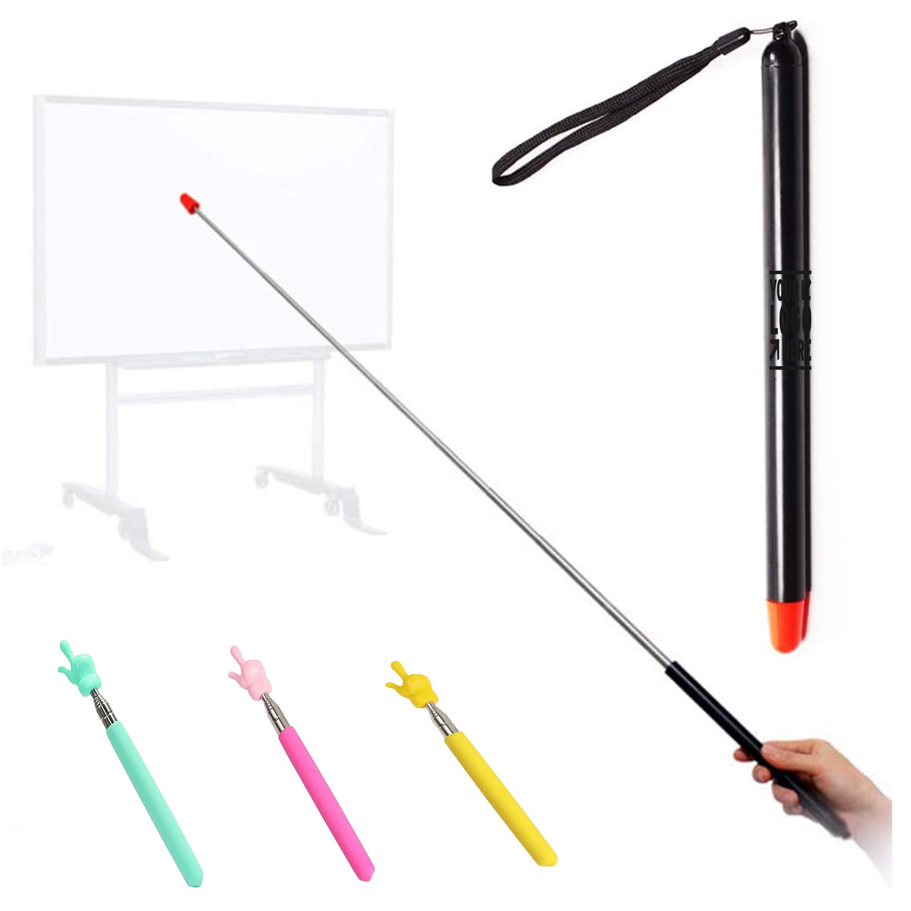 Extended Length 47.2 Inc Telescopic Teachers Pointer Teaching Pointer Stick 2