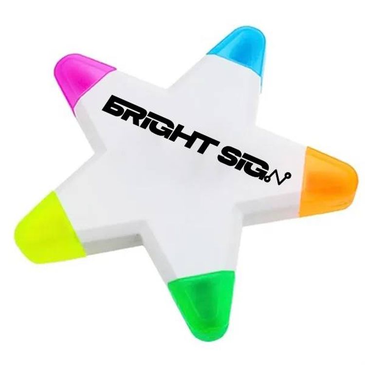 Star-Shaped 5-Color Fluorescent Highlighter 2