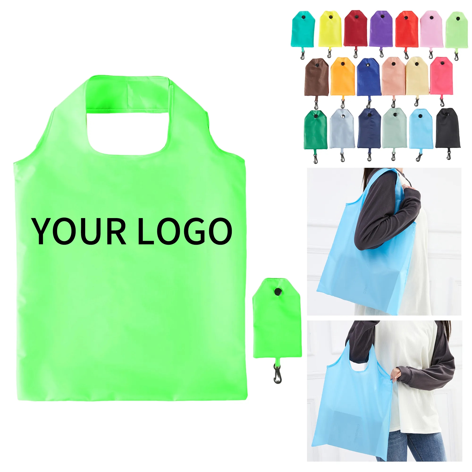 Foldable Polyester Tote 22.84x14.97 Inch with Handles 5