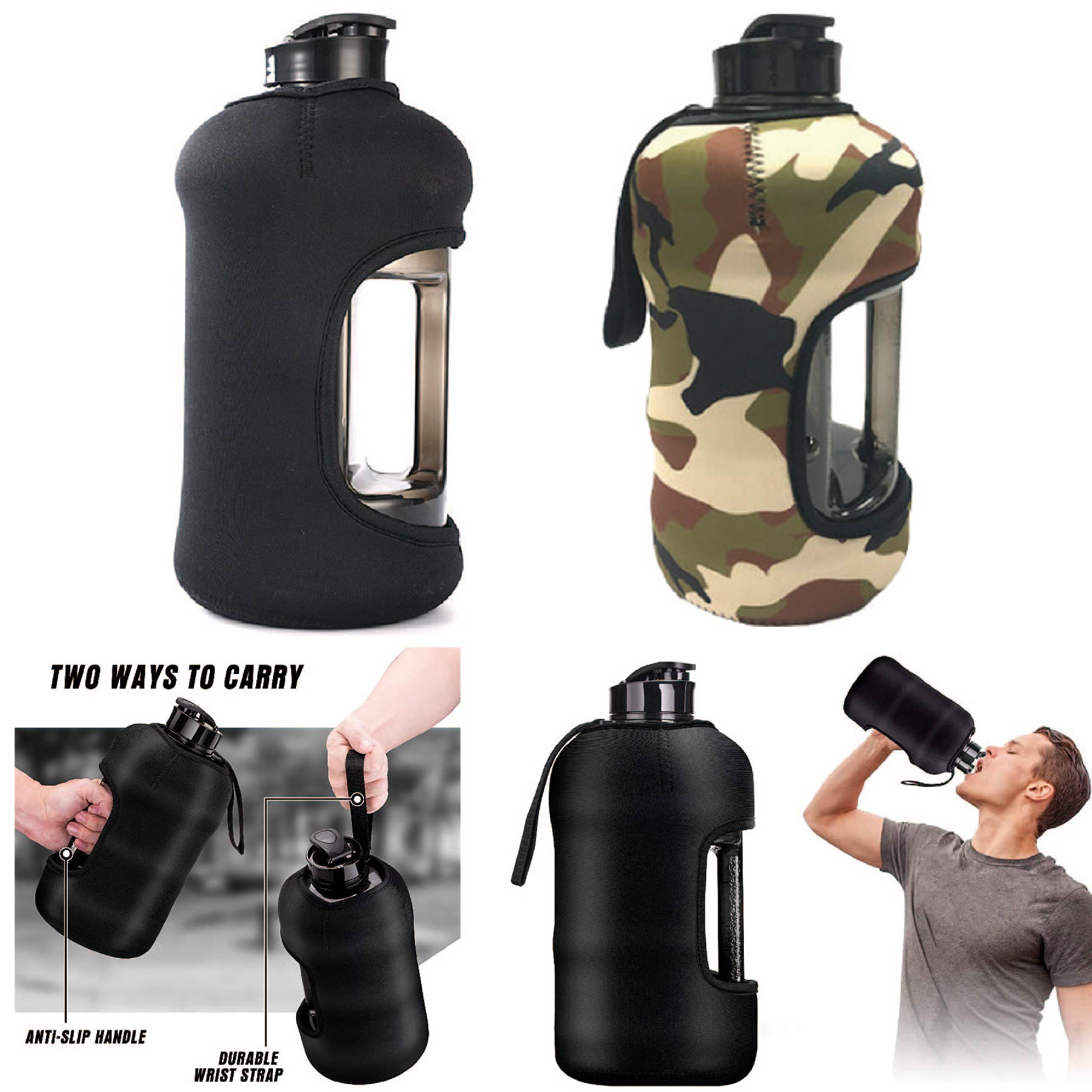 74 Oz Sports Bottle Sleeve With Waist Strap 2