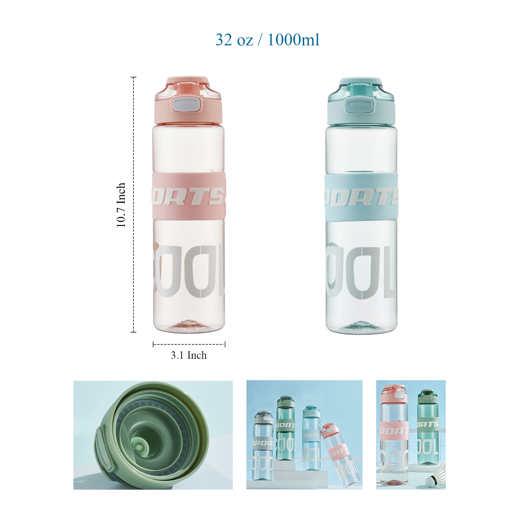 32 oz Gym Water Bottle 2