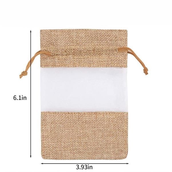 Burlap Drawstring Gift Bag 1