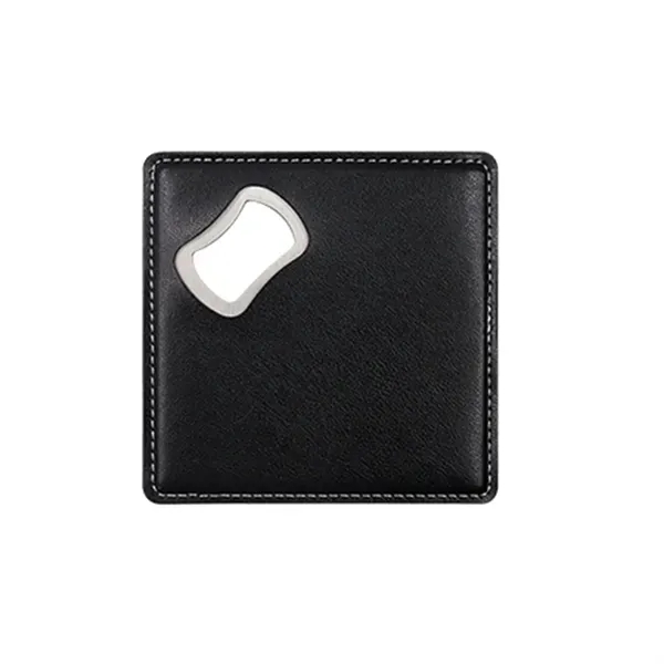 Leather Coaster Set with Bottle Opener 7