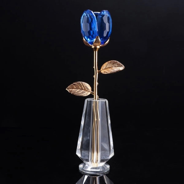 Crystal Rose Flower with Vase Wedding Favors 7
