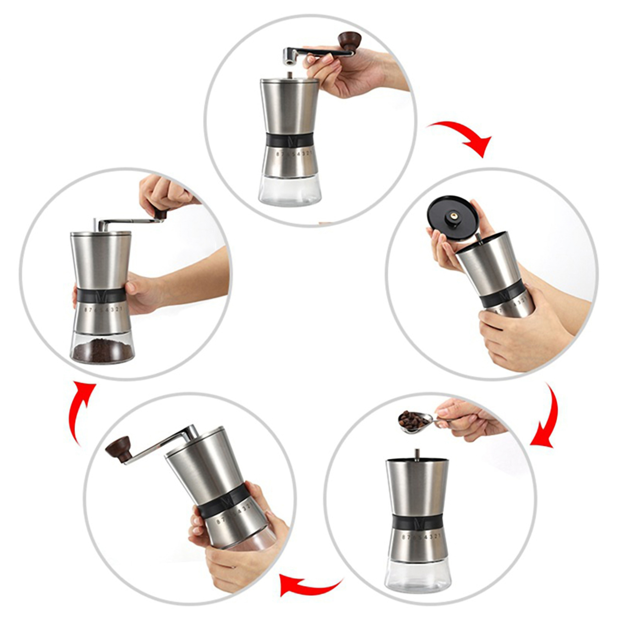 Adjustable Manual Coffee Grinder 2