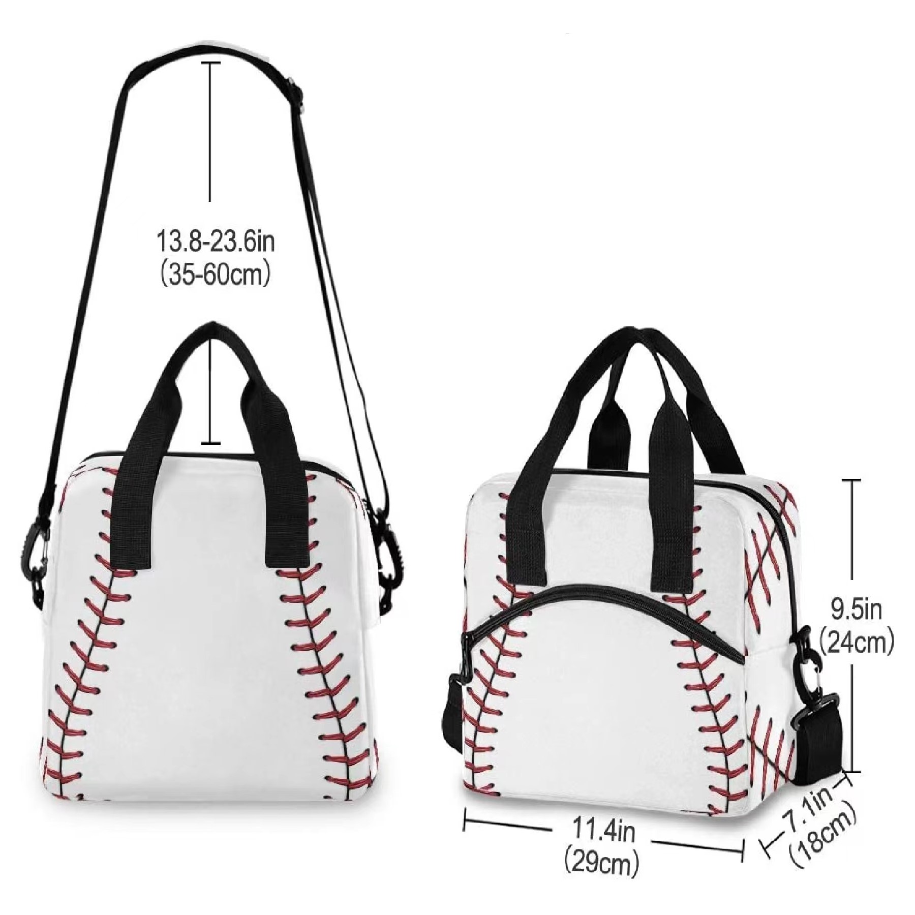 Baseball Printed Lunch Bag (direct import) 4