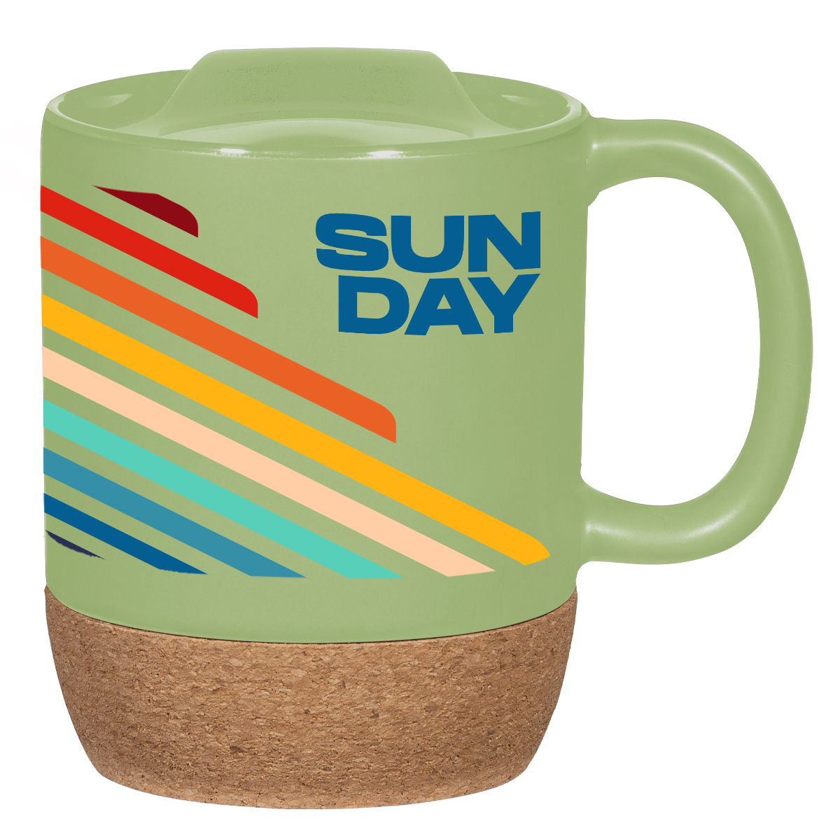 14 Oz. Full Color Cork Base Ceramic Mug 16