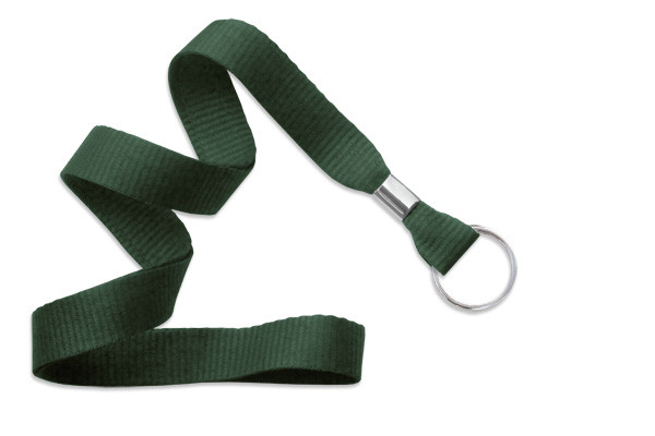5/8" Blank Lanyard w/Split Ring (Forest Green) 1